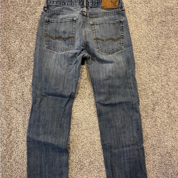 American Eagle Jeans Mens 28x30 Blue Original Straight Medium Wash Denim - Picture 7 of 9